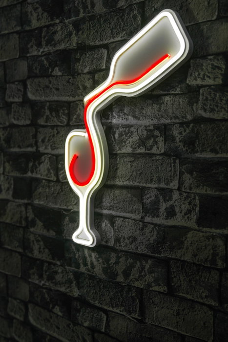 Wallity Iluminación Decorativa LED de Plástico Blanco y Rojo